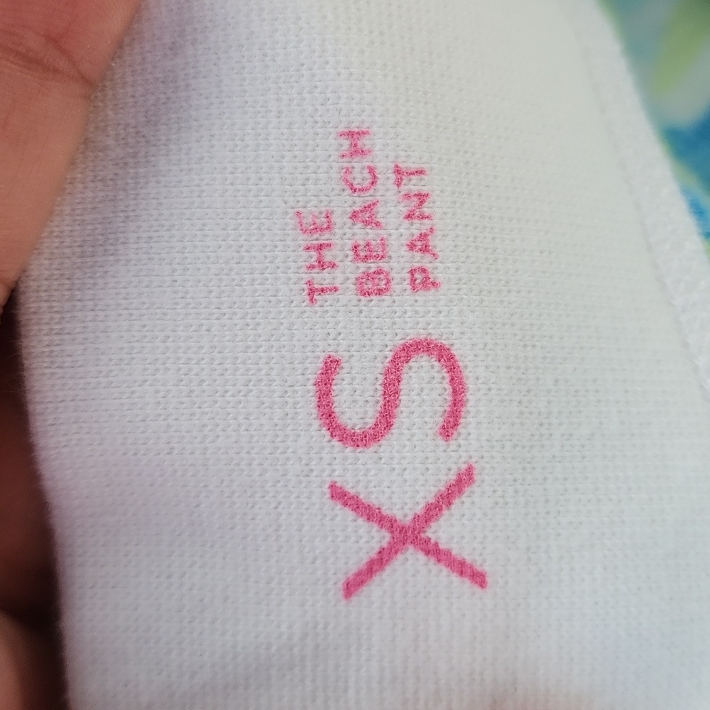 Lilly Pulitzer The Beach Pant Linen Crystal Coast Blue Green Linen Size XS - Picture 11 of 11